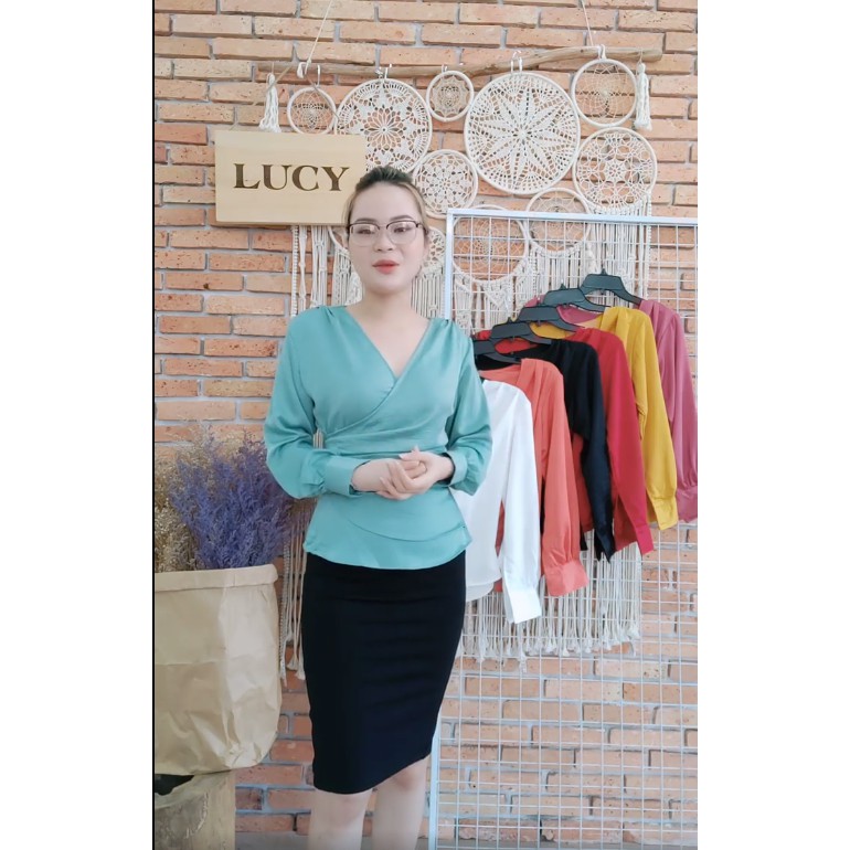 Áo tay dài Váy Lucy thời trang thiết kế 7 màu 014