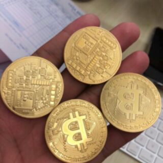 ĐỒNG TIỀN BITCOIN MẠ VÀNG 24K