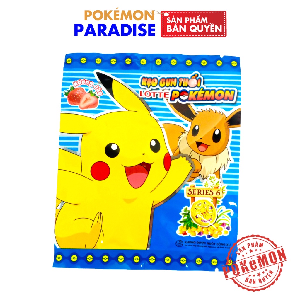 Kẹo gum thổi LOTTE và đồng xu POKEMON - Series 6