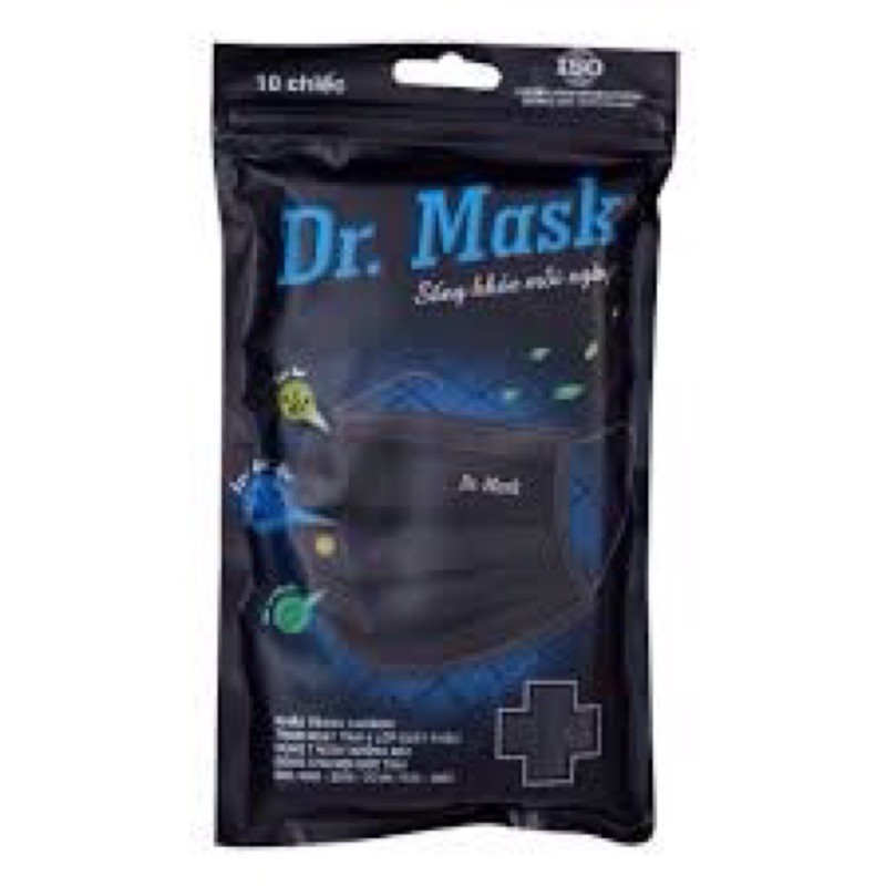 Khẩu trang Dr Mask hàng chuẩn (set gồm 10 gói túi zip 10 chiếc/gói)