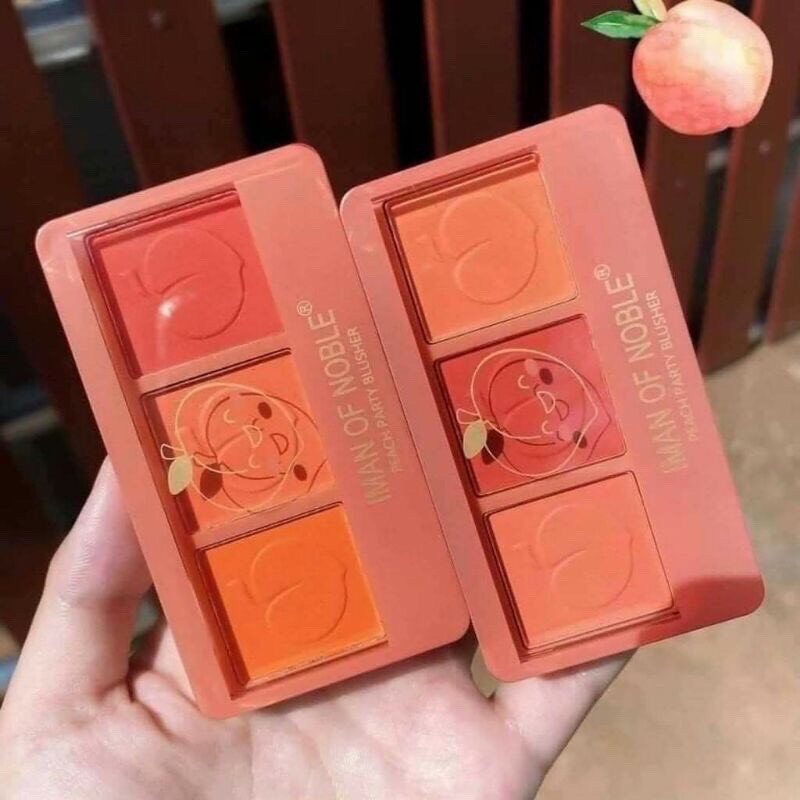 Phấn Má 3 Ô IMAN OF NOBLE Sweet Peach Party Blusher Mã NO.6653-3