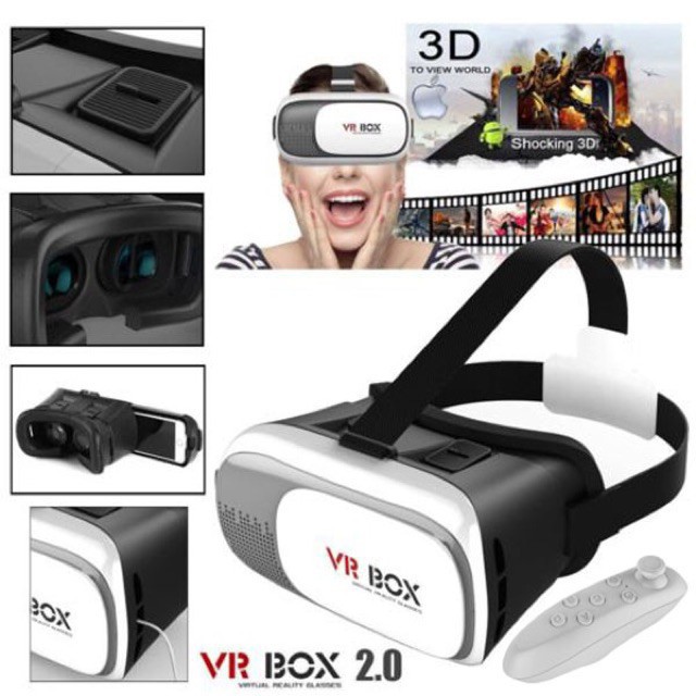 KÍNH VR BOX CHO ĐIỆN THOẠI 3D- VR BOX V2 mã SRX17