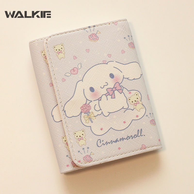Ví Ngắn Gập Làm Ba In Hình Nhân Vật Hoạt Hình Cinnamoroll Đáng Yêu Cho Trẻ Em