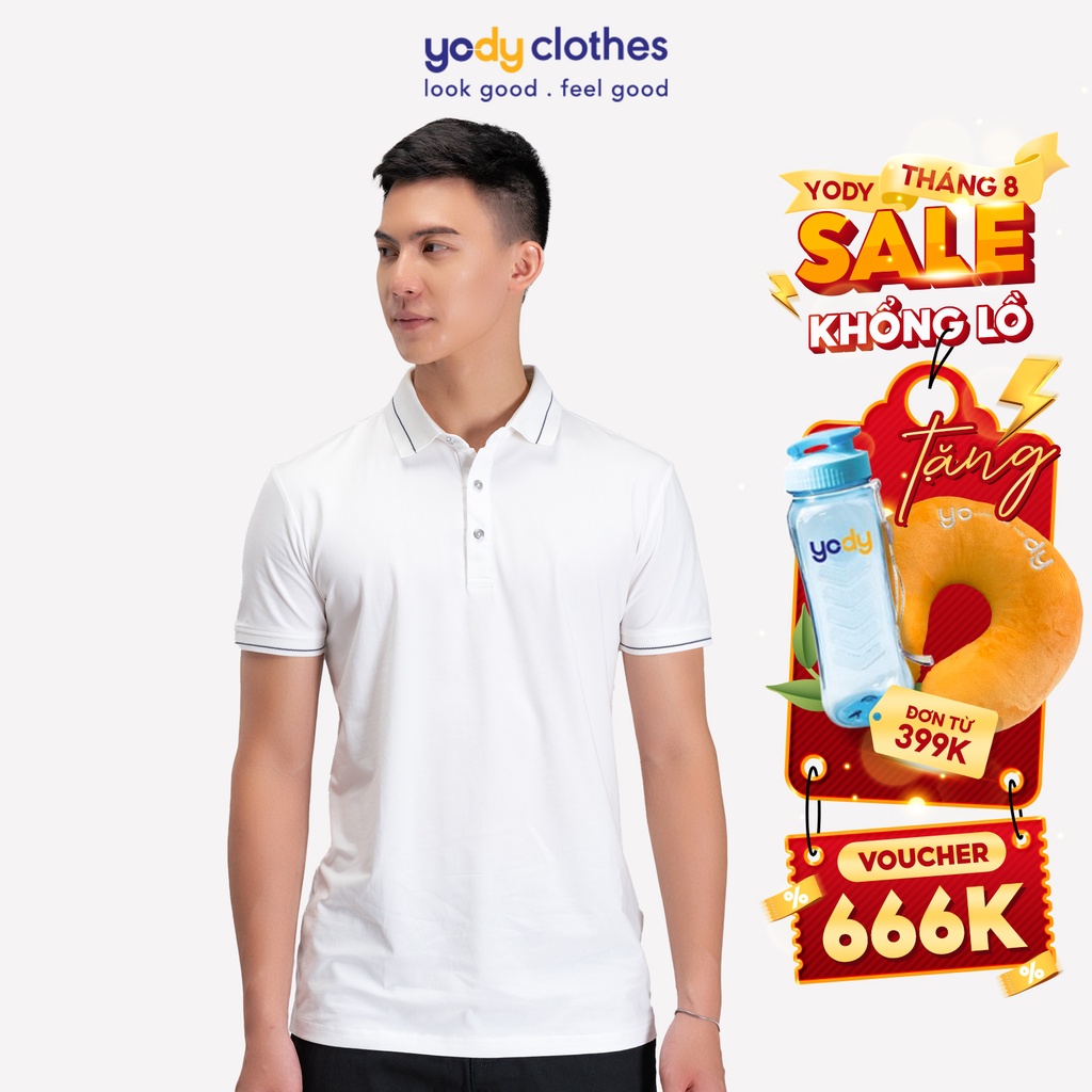Áo thun polo nam YODY cổ bẻ chất vải cotton pima cao cấp mềm mịn APM3013