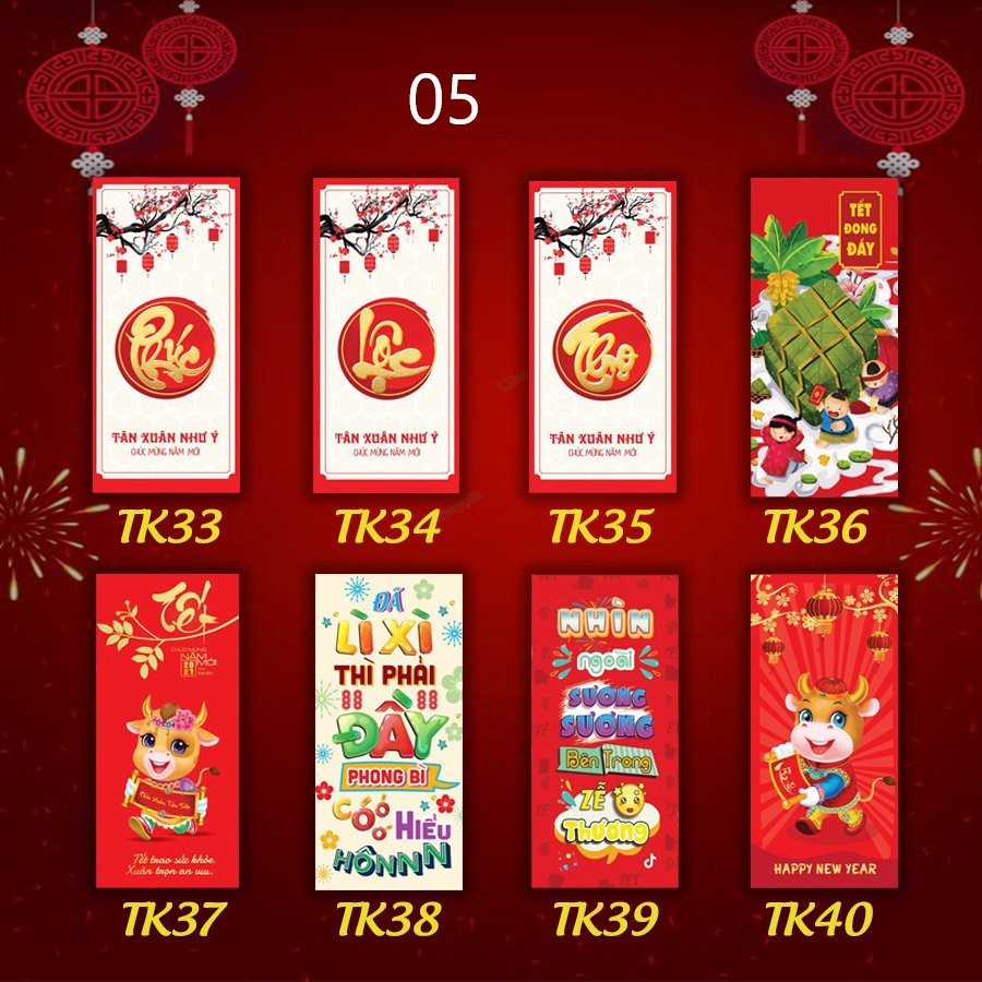 10 Bao lì xì tết 2022