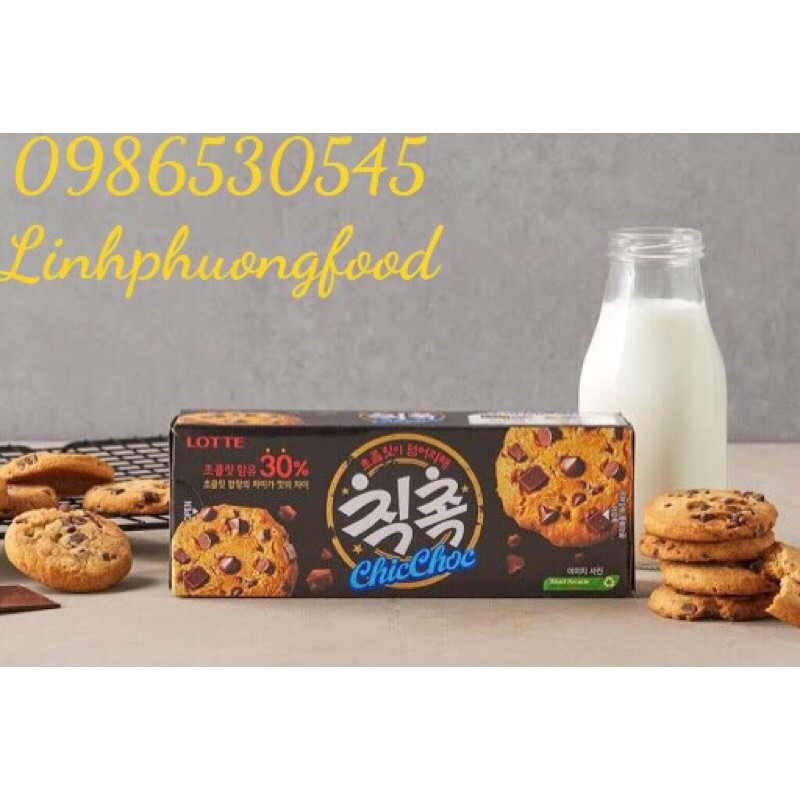 Bánh cookie sô cô la và tiramisu 90g Lotte