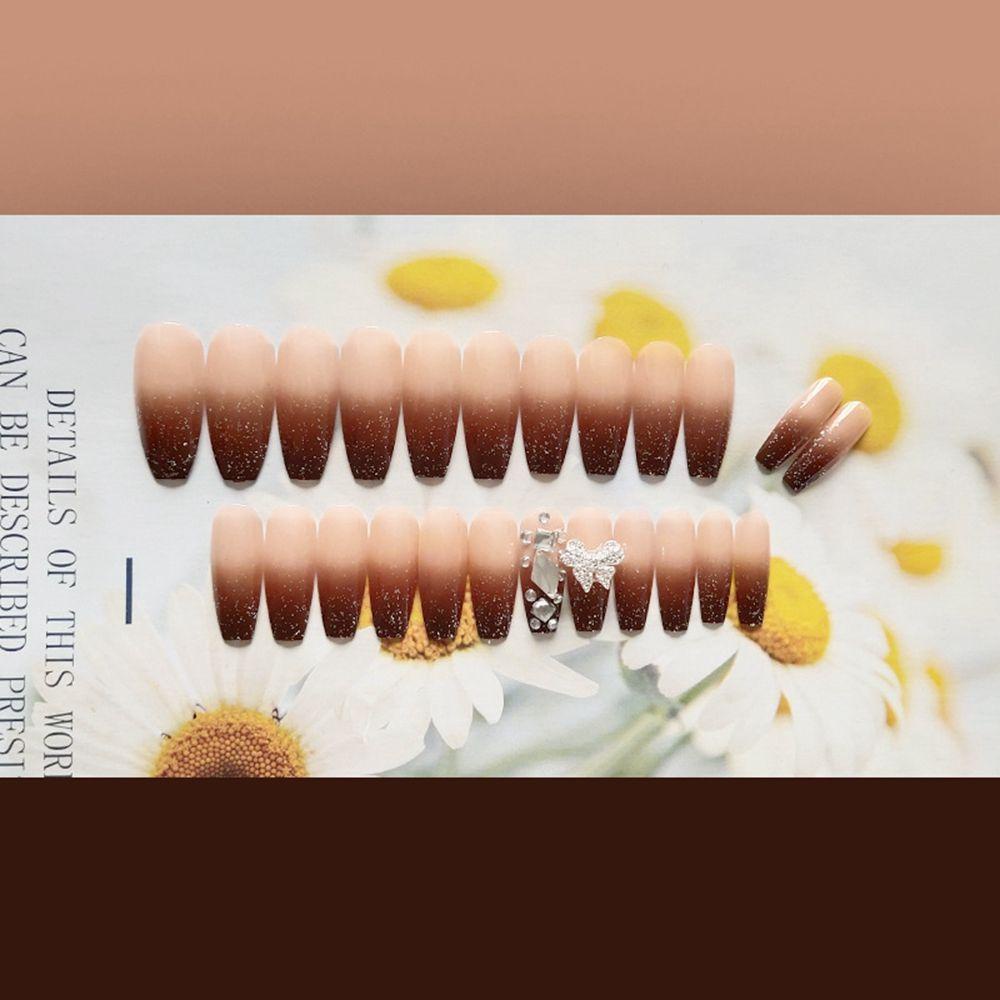 Hộp 24 Móng Tay Giả Che Phủ Toàn Diện Trang Trí Nghệ Thuật