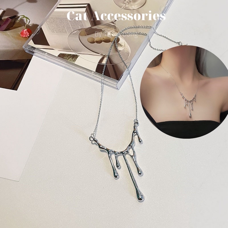 Dây chuyền vòng cổ mặt nước chảy độc lạ Cat Accessories