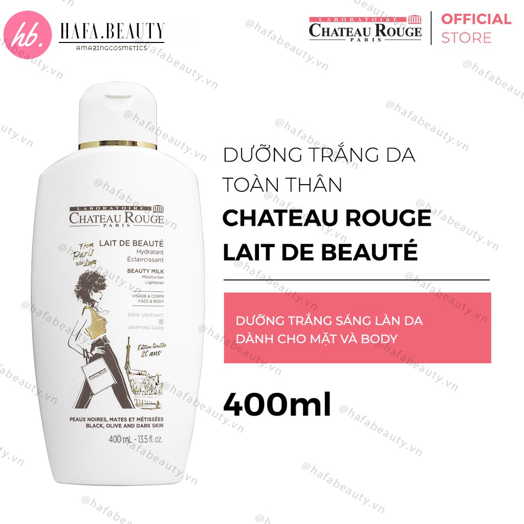 Sữa Dưỡng Thể Kích Trắng Chateau Rouge Lait De Beauté - HAFA STORE