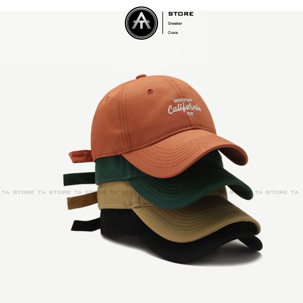Mũ lưỡi trai California thêu Ta Store thời trang, phong cách nón kết nữ Hàn Quốc cao cấp
