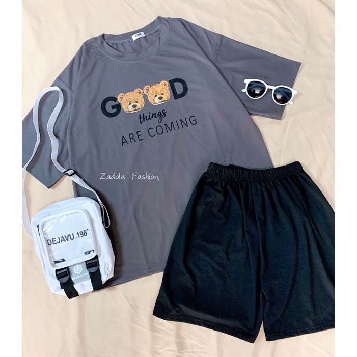 Áo Thun Tay Lỡ Good 2 Mặt Gấu Áo Phông Mát Mịn Dáng Rộng Nam Nữ - ZADOLA FASHION