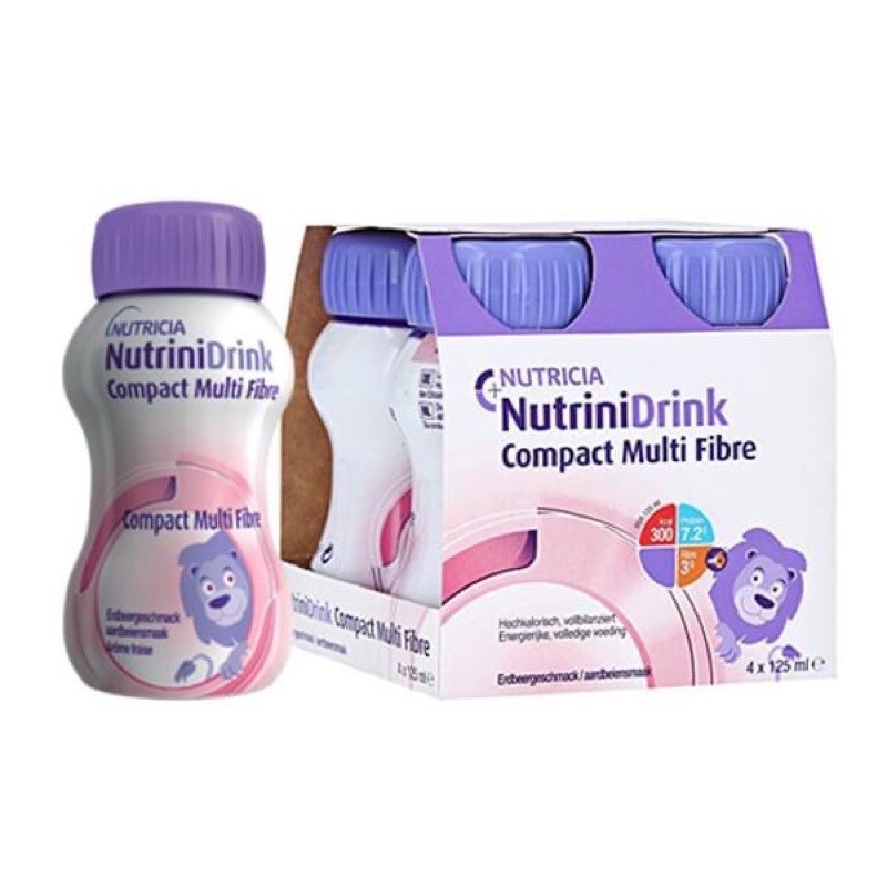 Lốc 4 chai sữa Nutrinidrink Compact Multi Fibre x 125ml