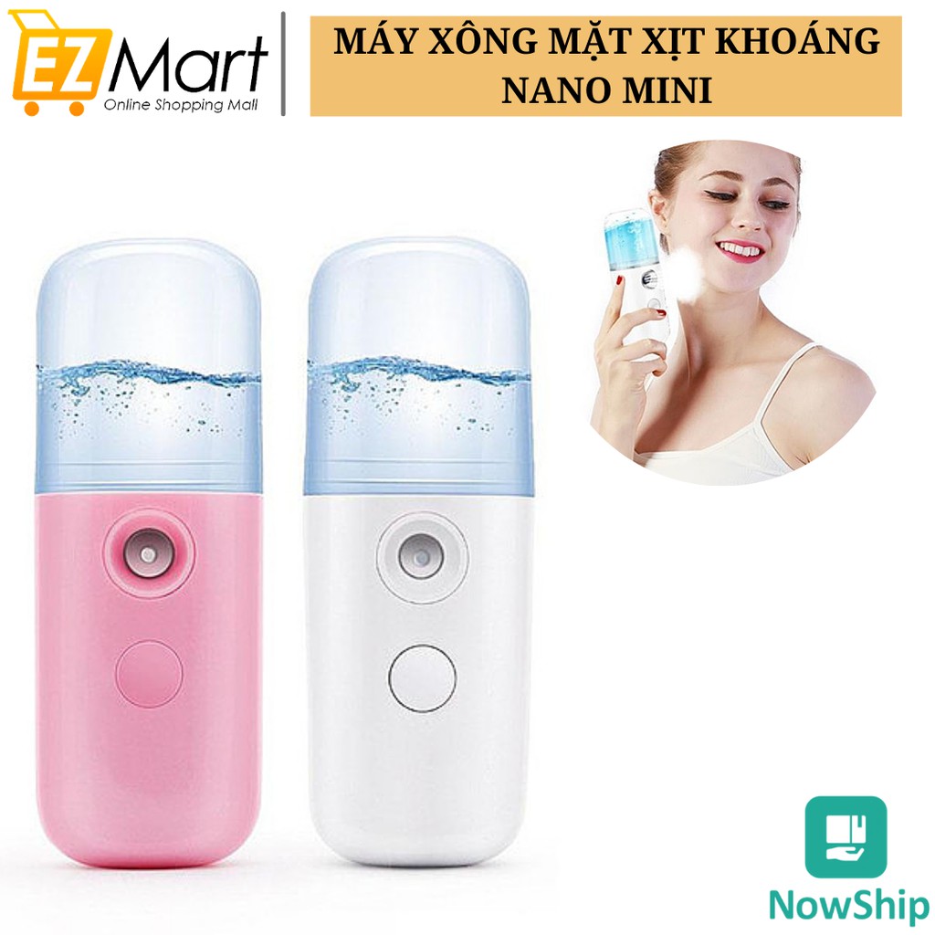 Máy phun sương xông hơi mặt NANO mini cầm tay hỗ trợ dưỡng da, xịt khoáng cho da mặt trẻ đẹp