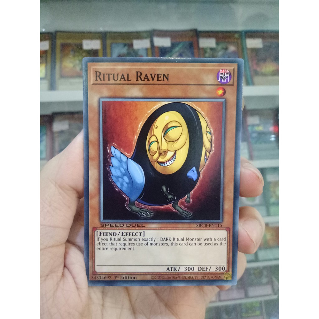 Thẻ Bài Lẻ YugiOh! Mã SBCB-EN115 - Ritual Raven - Common - 1st Edition