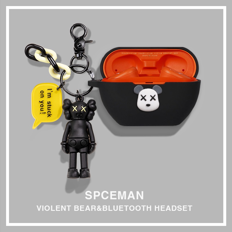 Sony WF-SP800N Case Cartoon Metal Magic Wand Cute Snoopy Pikachu Doll Keychain Pendant Silicone Soft Shell Sony WF-SP800N Bluetooth Headset Case Protective Cover Marvel Spiderman Thor Pendant Sony WF-SP800N Cover