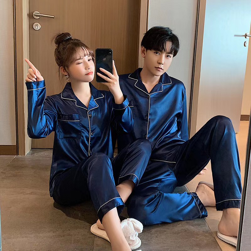 Bộ đồ ngủ bằng lụa satin quyến rũ dành cho nữ đồ mặc nhà cao cấp pyjamas pijama nam | BigBuy360 - bigbuy360.vn