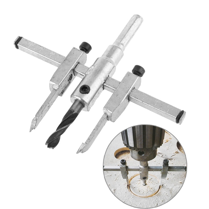 Mũi Khoan Lỗ Tròn Bằng Kim Loại 30-130mm DIY Có Thể Điều Chỉnh