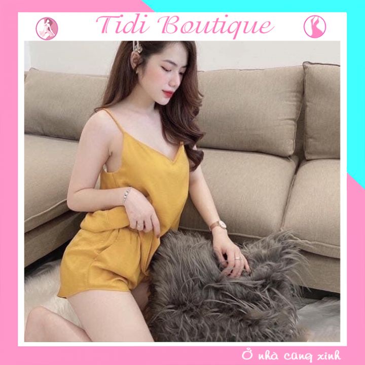 Đồ ngủ nữ chất lụa tằm Thái trơn hai dây nhiều màu cute dễ thương🍀[HÀNG ĐẸP CHUẨN][ẢNH THẬT +VIDEO]