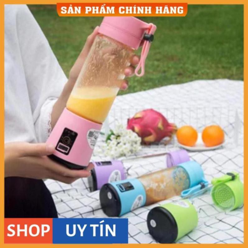Máy Xay Sinh Tố Cầm Tay Mini - Sạc Pin Tích Điện - Loại 6 Lưỡi Dao Cao Cấp