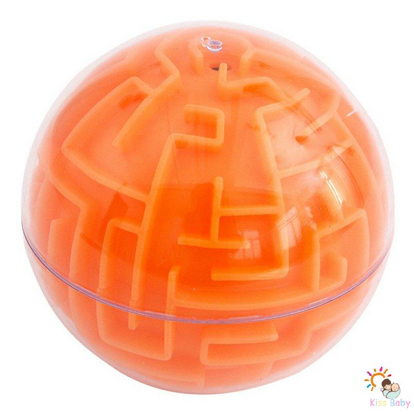 3D Mazes Puzzle Toy Transparent Sphere Hand Game Case Box Fun Brain Game