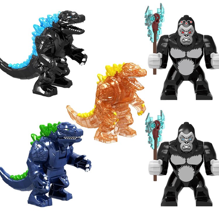 Mô hình đồ chơi lắp ráp nhân vật King Kong / Godzilla Kf1506-1507 vui nhộn