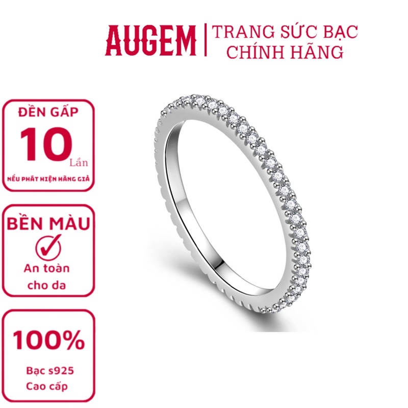 Nhẫn Bạc s925 pave eternity CAO CẤP - bạc chính hãng Augem.vn