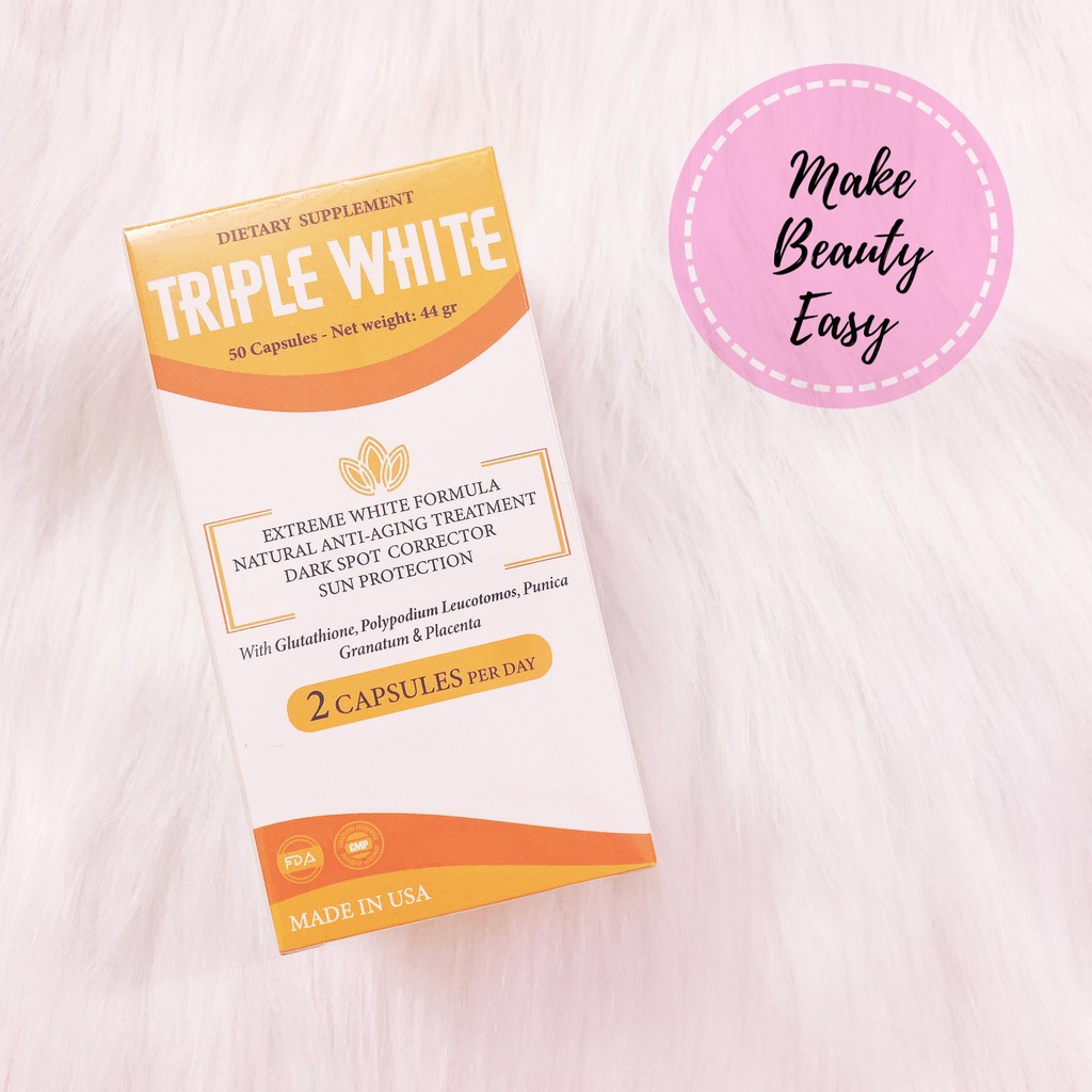 (HÀNG CHÍNH HÃNG) Viên Uống Triple White | Viên Uống Glutathione 1200mg | BigBuy360 - bigbuy360.vn