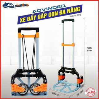 Xe Đẩy Hàng 2 Bánh ADVINDEQ TL-80C, tải trọng 80kg, xe kéo hàng sàn nhôm, tay cầm hợp kim nhôm, xe kéo hàng gấp gọn