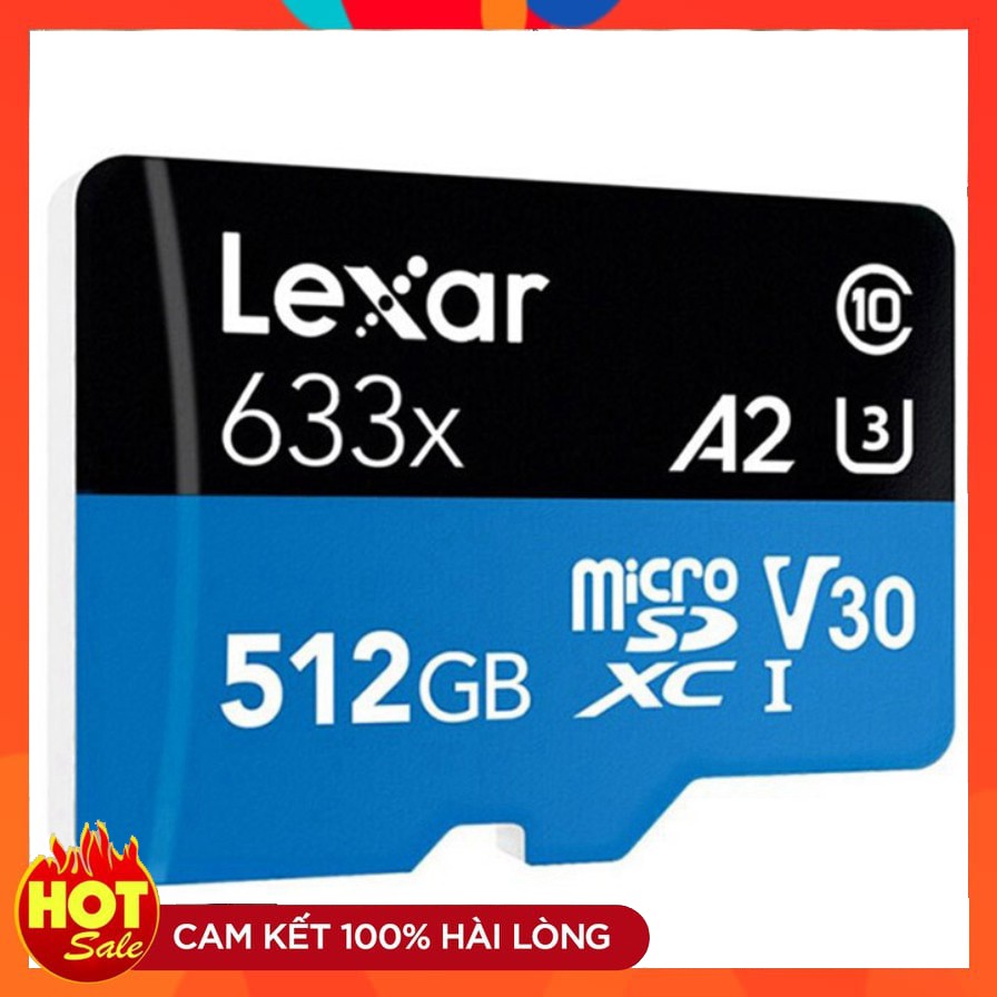 Thẻ nhớ Micro SD lexar 633x 512GB UHS-I U3 95Mbs