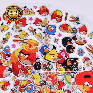 Tấm miếng dán hình Angry Birds 3D đáng yêu làm đồ chơi cho bé