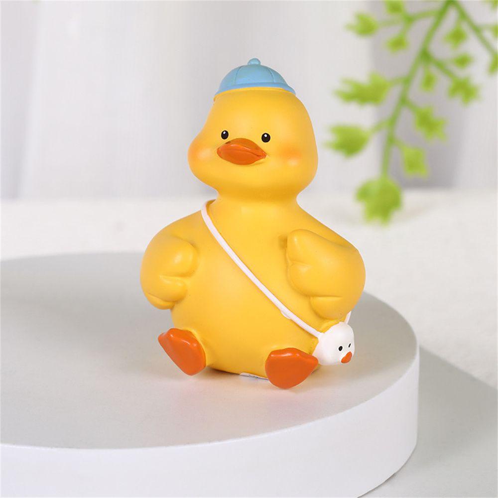 DARNELL Chú Vịt Vàng Bằng Nhựa Resin Dễ Thương Dùng Trang Trí Xe Hơi