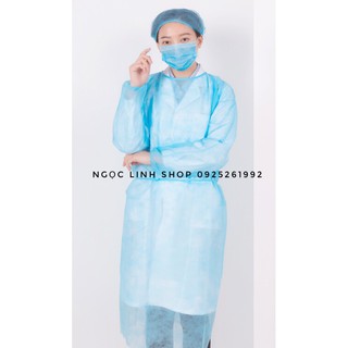 Áo giấy y tế dùng một lần màu xanh biển