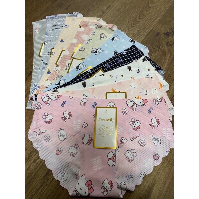 Quần Lót Đúc Su 015 Thông Hơi Không Đường May Họa Tiết