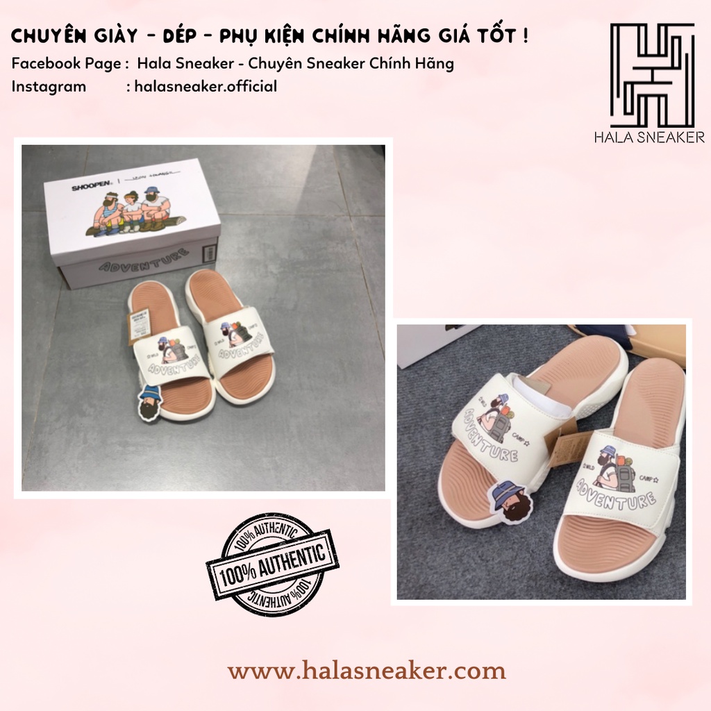 Dép Shoopen Chính Hãng Korea X Jeon Hwang IL  AFDU79S06 Irovy - Dép Quai Ngang Nam Nữ Authentic Slides - Hala Sneaker