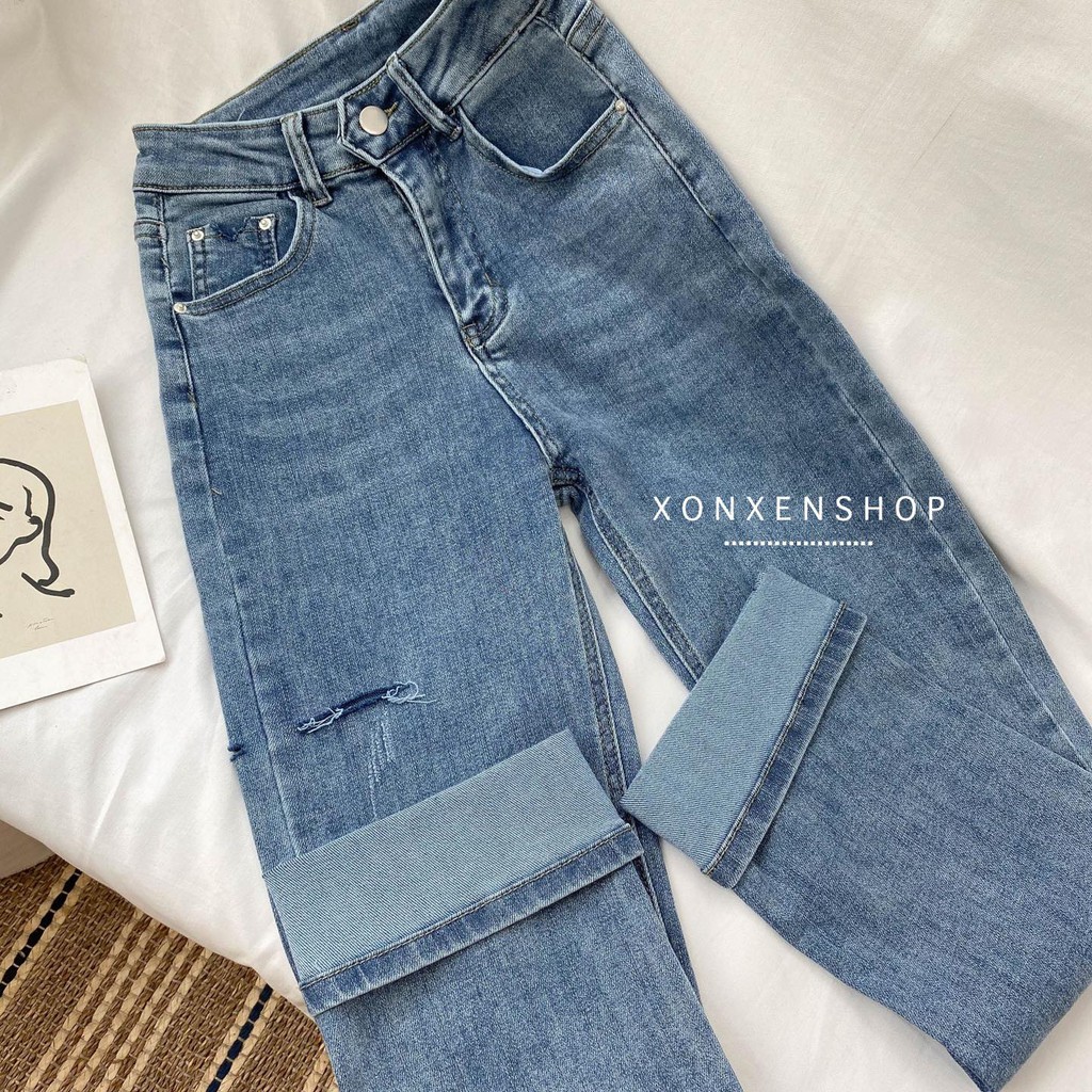 Quần jean ống đứng quần bò ống rộng chuẩn form XONXEN SHOP size s m l mã 3361