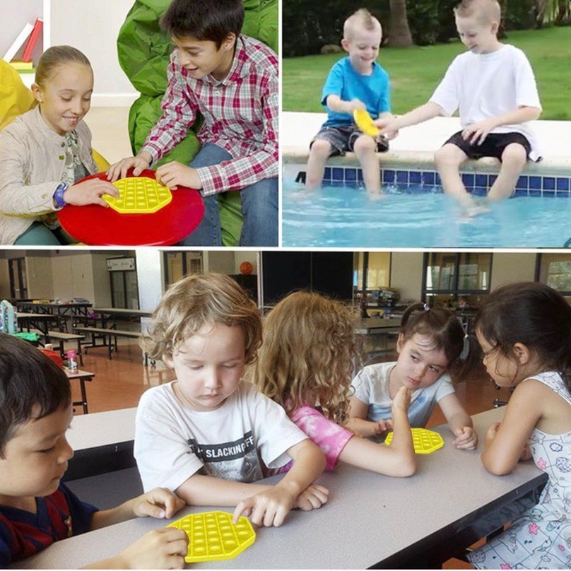 Đồ chơi bóp bong bóng HdoorLink kiểu hình học giảm căng thẳng tiện lợi