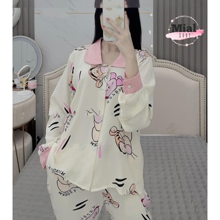 Bộ ngủ Pijama dài tay lụa mango cao cấp 💖 Bộ ngủ SAM thiết kế