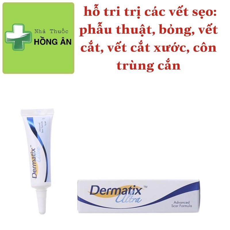 KEM HỖ TRỢ TRỊ SẸO DErmatix ultra 7g