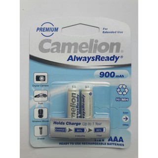 Vỉ 2 viên Pin Sạc Máy Ảnh, Thiết Bị Điện Tử 1,2V AAA 900 mAh Camelion (trắng)