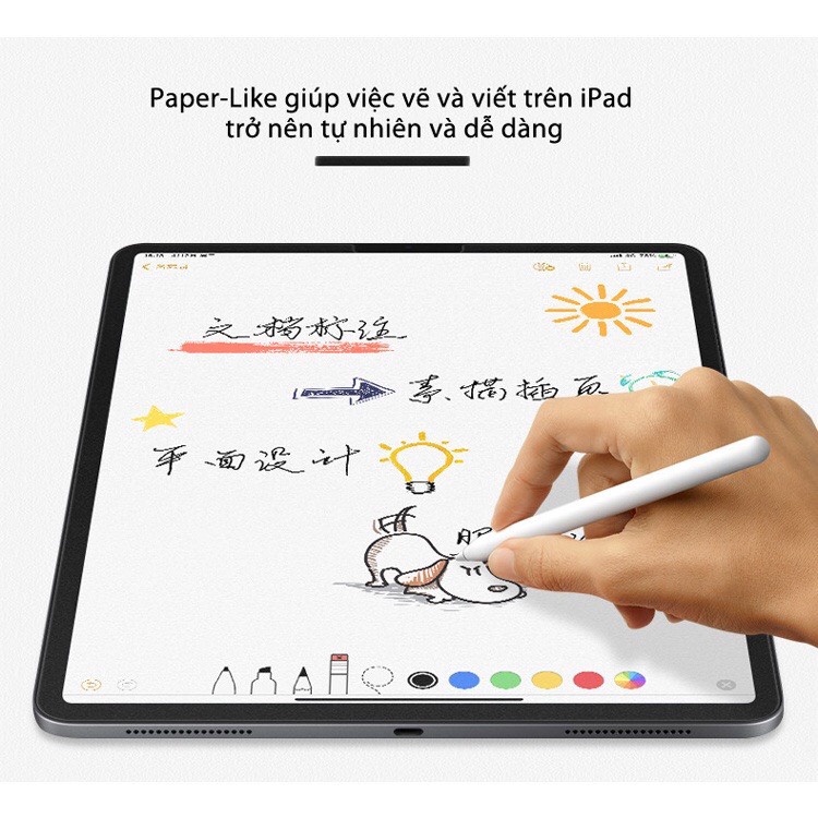 Miếng Dán Màn Hình Cao Cấp dành cho iPad Series PaperLike Kai Protective, Chống Vân Tay - Hàng Chính Hãng