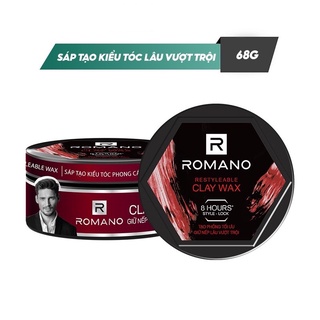 Wax Vuốt Tóc - Sáp Tạo Kiểu Tóc Romano 68g (Các Loại)
