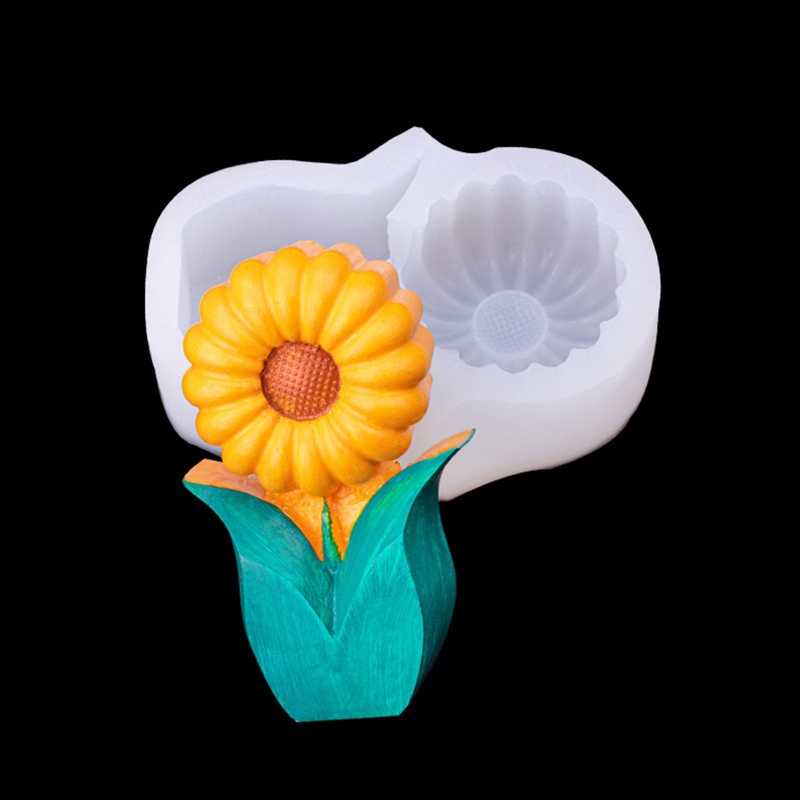 Khuôn silicone tạo hình làm nến hình hoa 3D DIY