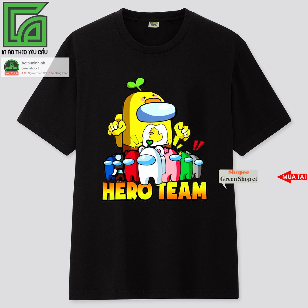 Áo Hero Team Toàn Thành Viên Siêu Đẹp Vải Thái | Áo Thun Mini World Hero Team Bé Trai | Bé Gái Mẫu Mới S276