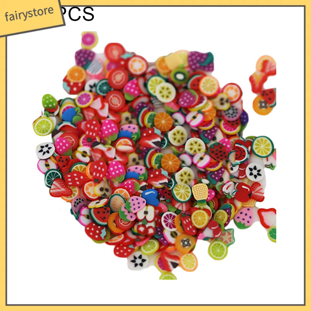 Set 1000 sticker hình hoa/trái cây 3D dùng trang trí móng tay tiện dụng