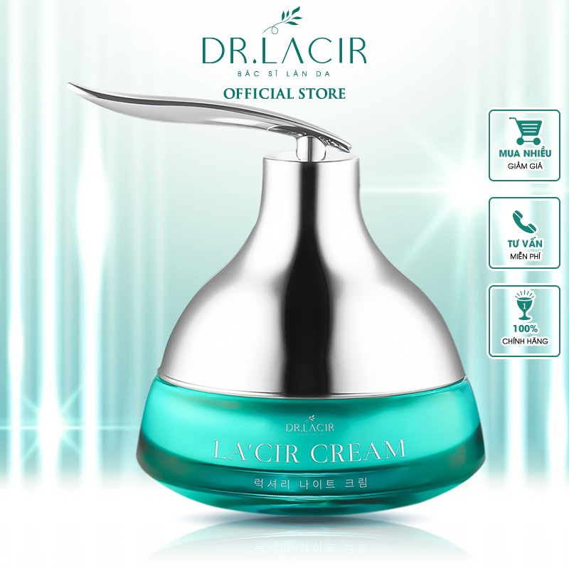 Combo kem dưỡng da ban giúp da mềm mại,làm trắng da DR.LACIR hộp 35g và Sữa tẩy trang dịu nhẹ DR.LACIR tuýp 25ml