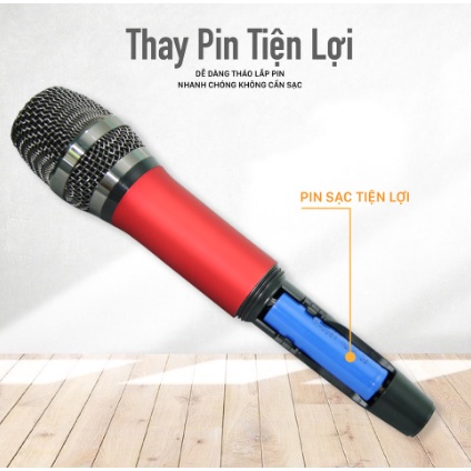 Micro không dây UHF COK GED-LY-2 (Vỏ Kim Loại, Pin Sạc)- Hàng chính hãng