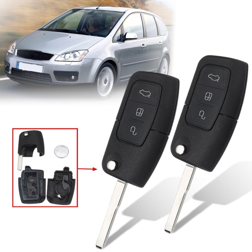 Vỏ Chìa Khoá Remote Xe Ford Focus, Ford Fiesta 3 Nút