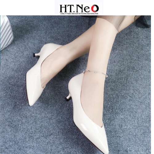 Giày cao gót mũi nhọn HT.NEO Thiết kế da bóng, đế cao 3cm, đường nét tinh tế CS231