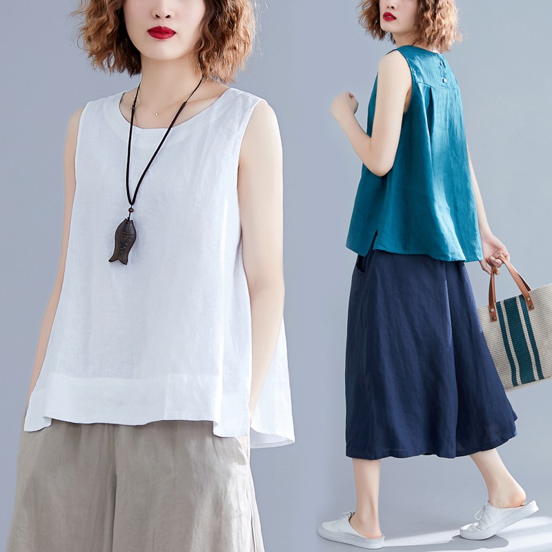 A68 áo big size freesize rộng rãi không tay trẻ trung phong cách mẫu mới hiện đại
