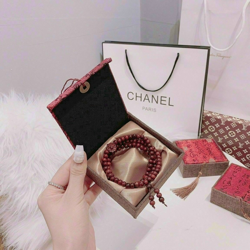 [Kèm hộp gỗ] Vòng tay trầm hương 108 hạt hàng chuẩn